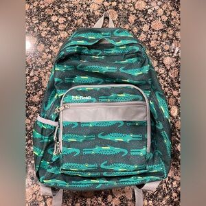 LL Bean Jr Back Pack Alligator Print